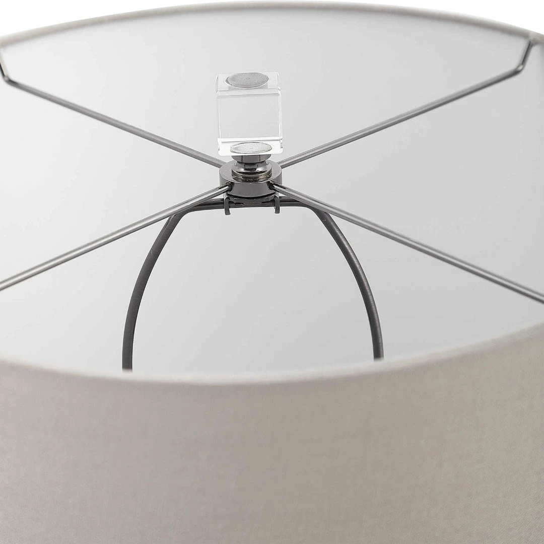 Brand new ๐ SALT EDITH CRYSTAL + ANTIQUE NICKEL TABLE LAMP ๐ 3 SALT EDITH CRYSTAL + ANTIQUE NICKEL TABLE LAMP