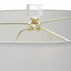 SALT EDITH CRYSTAL + PLATED BRASS TABLE LAMP Lighting