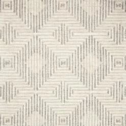 LOLOI EHREN 02 TEXTURED WOOL RUG: IVORY, SILVER