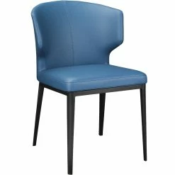 MOES DELANEY SIDE CHAIR: STEEL BLUE | SET OF 2 Kitchen + Dining