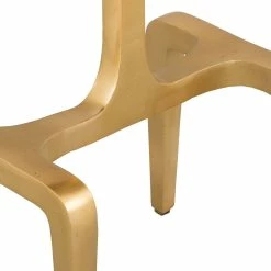 ZUO ELISKA GILT MARBLE TOP ACCENT TABLE