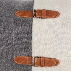 SURYA Pillows + Decor ELLIS LEATHER BUCKLE LUMBAR PILLOW