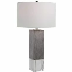 UTTERMOST Lighting ELSA GREY BLOCK LAMP