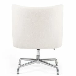 FOUR HANDS EMBRY SWIVEL DESK CHAIR: IVORY BOUCLE Office