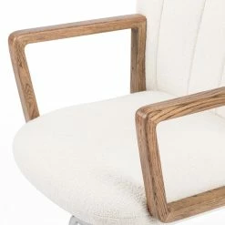 FOUR HANDS EMBRY SWIVEL DESK CHAIR: IVORY BOUCLE Office