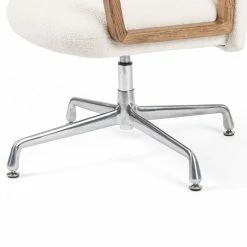 FOUR HANDS EMBRY SWIVEL DESK CHAIR: IVORY BOUCLE Office