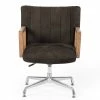 FOUR HANDS EMBRY SWIVEL DESK CHAIR: NUBUCK CHARCOAL