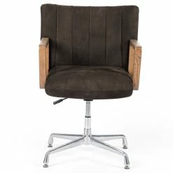Hot Sale ⌛ FOUR HANDS EMBRY SWIVEL DESK CHAIR: NUBUCK CHARCOAL ✔️ 20 FOUR HANDS EMBRY SWIVEL DESK CHAIR: NUBUCK CHARCOAL
