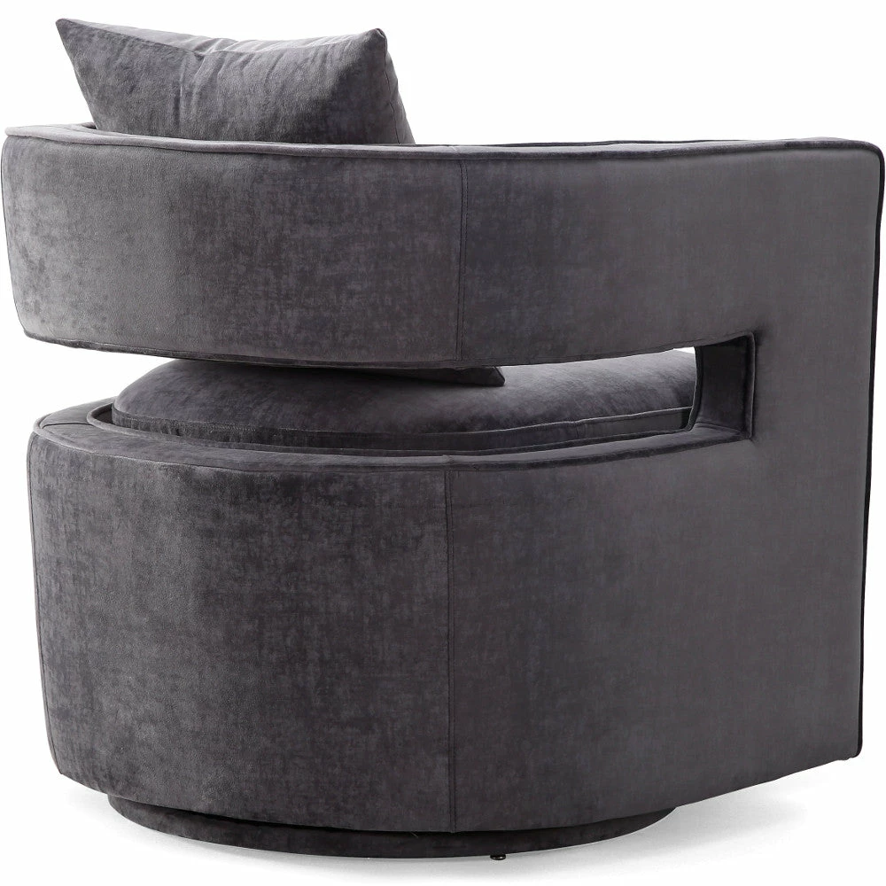 Flash Sale β€οΈ TOV EMORY GREY VELVET SWIVEL CHAIR π 3 TOV EMORY GREY VELVET SWIVEL CHAIR