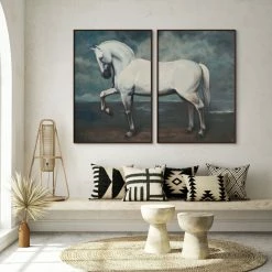 L ART "ENORMOUS BEAUTY" CANVAS ART DIPTYCH Wall Art