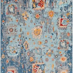 SURYA ELANIE RUG: BLUE MULTI