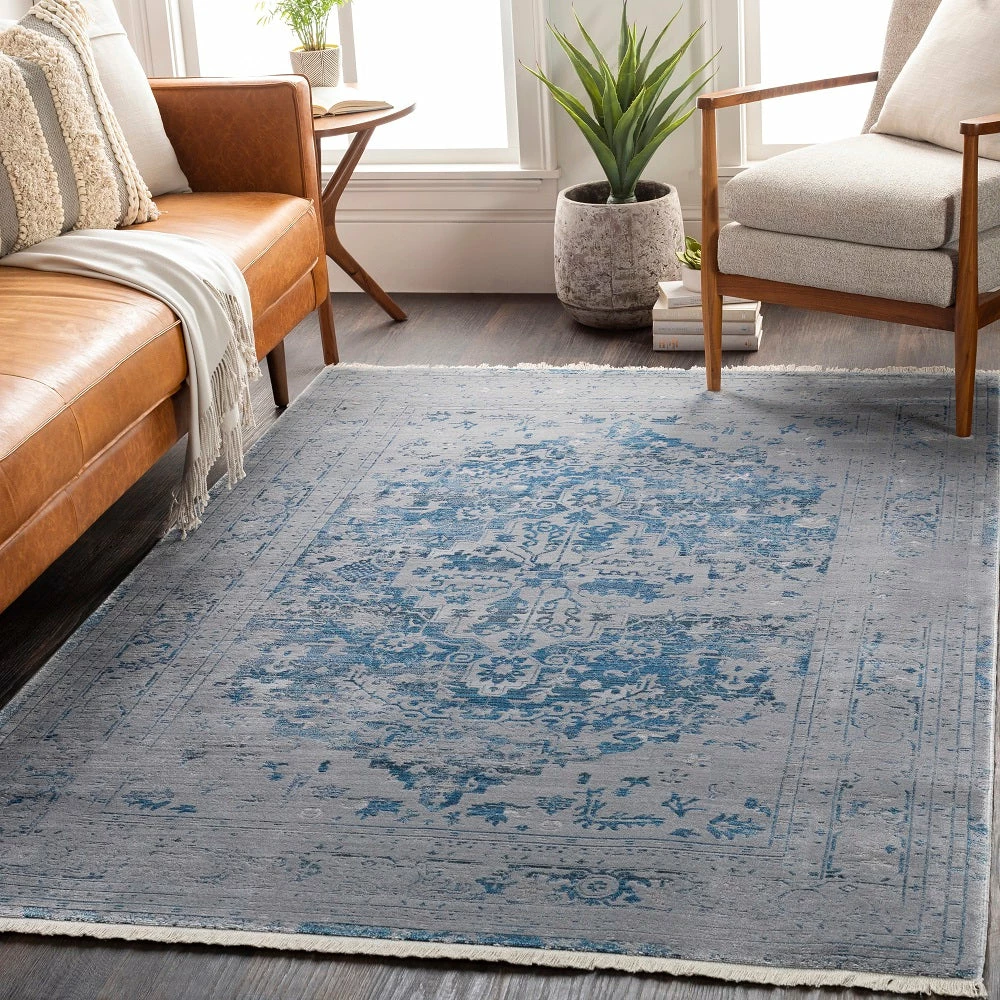 Buy ๐ฏ SURYA ELDREDA RUG: GRAY, INDIGO ๐ 2 SURYA ELDREDA RUG: GRAY, INDIGO