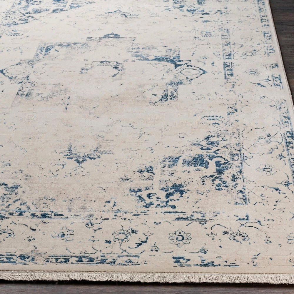 Flash Sale ๐ SURYA ELDORA RUG: CREAM, INDIGO โค๏ธ 4 SURYA ELDORA RUG: CREAM, INDIGO