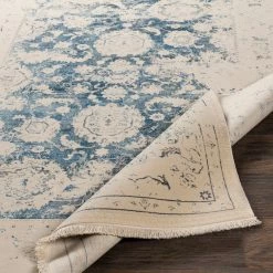 SURYA EILENA RUG: CREAM, INDIGO