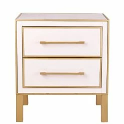 TOV ESTEE PINK LACQUER TABLE Bedroom