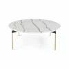 NUEVO ESTELLE 42"RD WHITE MARBLE COFFEE TABLE Furniture