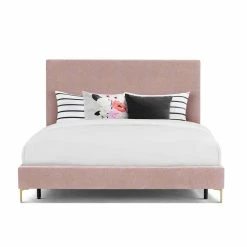 TOV ETTA GRAY VELVET BED