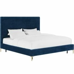 Buy 🥰 TOV ETTA GRAY VELVET BED ✔️ 21 TOV ETTA GRAY VELVET BED