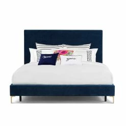 Buy 🥰 TOV ETTA GRAY VELVET BED ✔️ 19 TOV ETTA GRAY VELVET BED