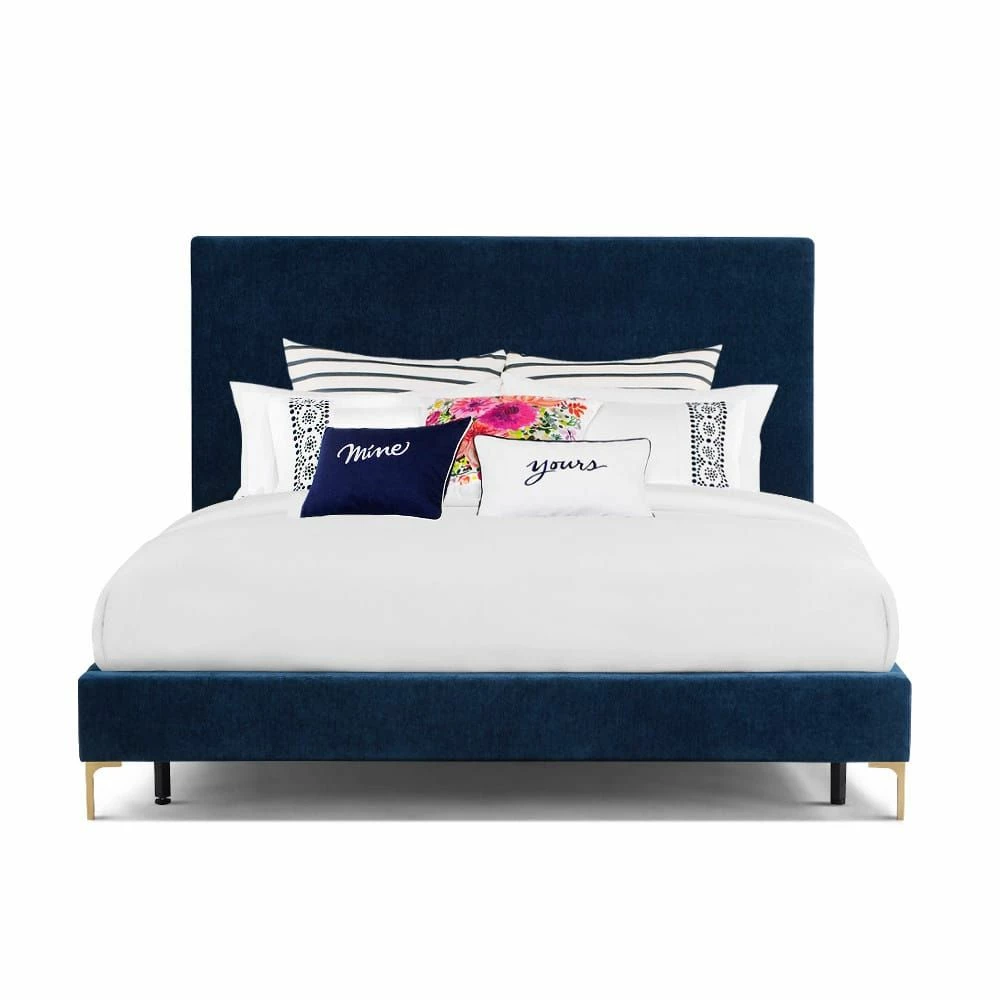 Buy 🥰 TOV ETTA GRAY VELVET BED ✔️ 8 TOV ETTA GRAY VELVET BED