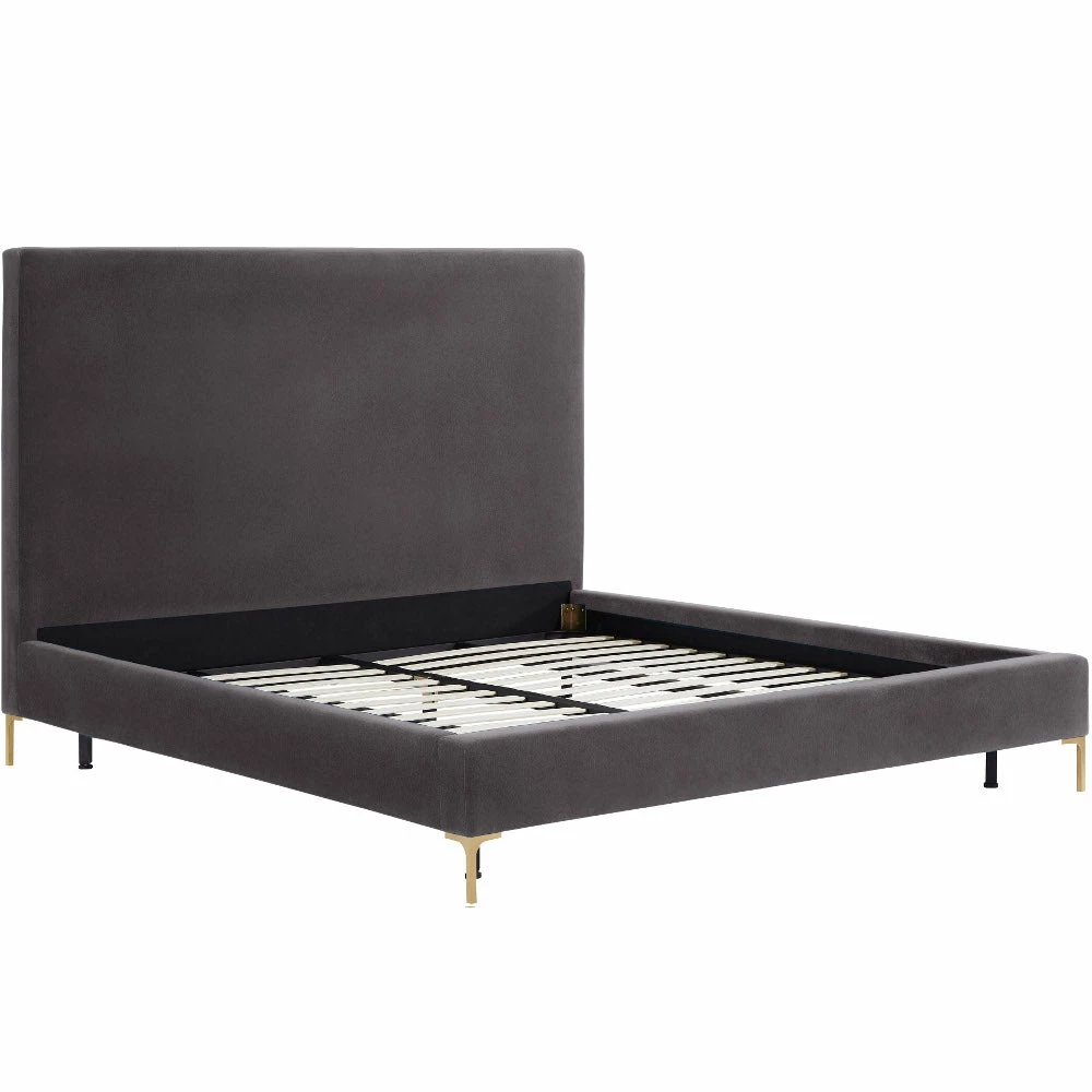 Buy 🥰 TOV ETTA GRAY VELVET BED ✔️ 7 TOV ETTA GRAY VELVET BED