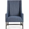 UTTERMOST Furniture EUGENE BLUE STRIPED WINGBACK CHAIR