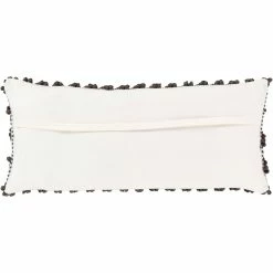 SURYA EVAN LUMBAR PILLOW: CHARCOAL Pillows + Decor