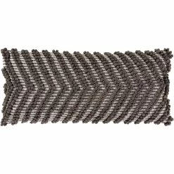 SURYA EVAN LUMBAR PILLOW: CHARCOAL Pillows + Decor