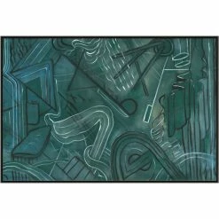 Promo 😀 L ART "EVERGREEN BLUES" CANVAS ART 😀 6 L ART