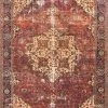 LOLOI FARIDA VINTAGE PRINT RUG: RED MULTI