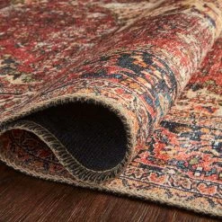 LOLOI FARIDA VINTAGE PRINT RUG: RED MULTI