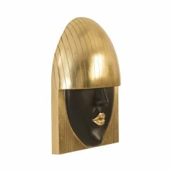 PHILLIPS COLLECTION FASHION FACE GOLD+BLACK WALL ART