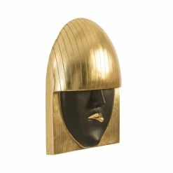 PHILLIPS COLLECTION FASHION FACE GOLD+BLACK WALL ART