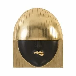 PHILLIPS COLLECTION FASHION FACE GOLD+BLACK WALL ART
