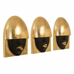 PHILLIPS COLLECTION FASHION FACES WALL TILES | SET OF 3 Wall Sculptures + Decor