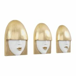 PHILLIPS COLLECTION FASHION FACES WALL TILES | SET OF 3 Wall Sculptures + Decor