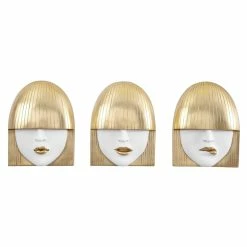 PHILLIPS COLLECTION Wall Sculptures + Decor FASHION FACES WALL TILES | SET OF 3