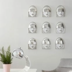 PHILLIPS COLLECTION FASHION FACES WALL TILES | SET OF 3 Wall Sculptures + Decor