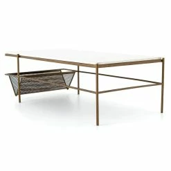 Deals ๐ FOUR HANDS Living Room FELICITY MARBLE TOP COFFEE TABLE โค๏ธ 14 FOUR HANDS Living Room FELICITY MARBLE TOP COFFEE TABLE