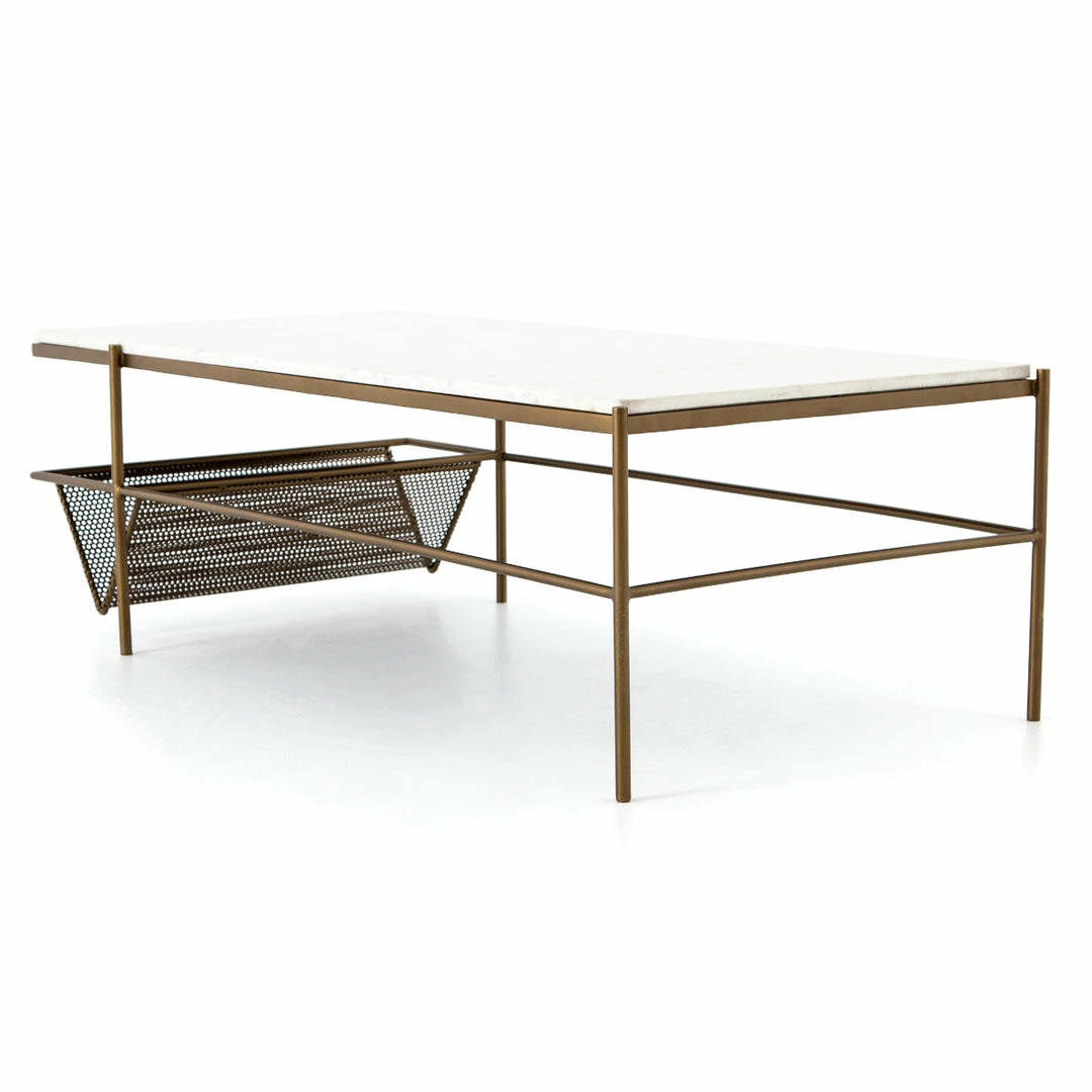 Deals ๐ FOUR HANDS Living Room FELICITY MARBLE TOP COFFEE TABLE โค๏ธ 5 FOUR HANDS Living Room FELICITY MARBLE TOP COFFEE TABLE