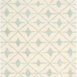 SURYA FEZ HAND KNOTTED WOOL RUG: SEA FOAM