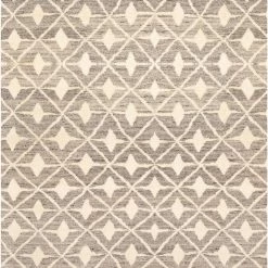 SURYA FEZ HAND KNOTTED WOOL RUG: STONE