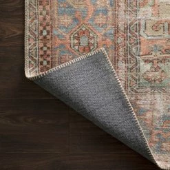Best deal ✔️ LOLOI FIDELIA VINTAGE PRINT RUG: TERRACOTTA, SKY BLUE ✨ 13 LOLOI FIDELIA VINTAGE PRINT RUG: TERRACOTTA, SKY BLUE