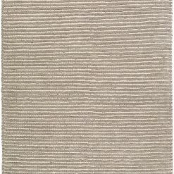 SURYA FLINT GRAY + IVORY TEXTURED STRIPE WOOL RUG