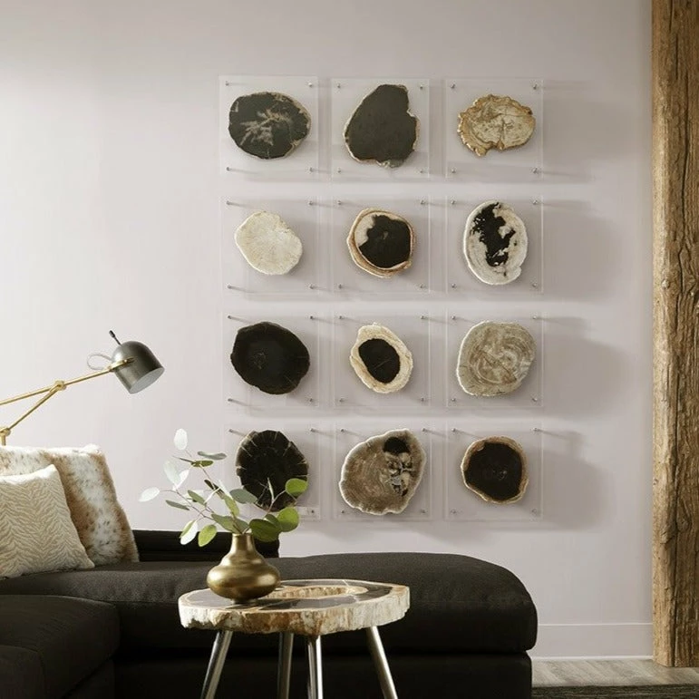 Best deal 👍 PHILLIPS COLLECTION FLOATING PERTRIFIED SLICE WALL ART 🔔 2 PHILLIPS COLLECTION FLOATING PERTRIFIED SLICE WALL ART