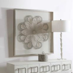 UTTERMOST FLORAL STRING ART SHADOW BOX WALL DECOR