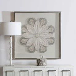 UTTERMOST FLORAL STRING ART SHADOW BOX WALL DECOR