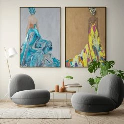 Best deal ๐ L ART "FLOWING GRACE" CANVAS ART ๐ 7 L ART