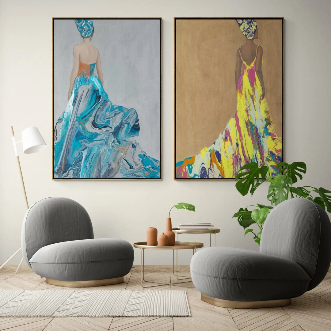 Best deal ๐ L ART "FLOWING GRACE" CANVAS ART ๐ 3 L ART "FLOWING GRACE" CANVAS ART
