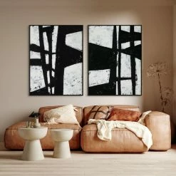 L ART "FOLDED IN I" CANVAS ART